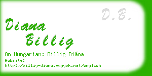diana billig business card
